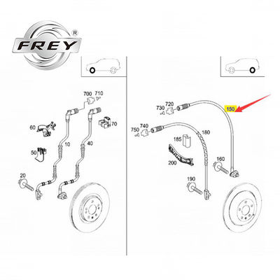 Frey Auto Parts Rear ABS Wheel Speed Sensor 1645400717 For Mercedes W164 X164 W251 V251
